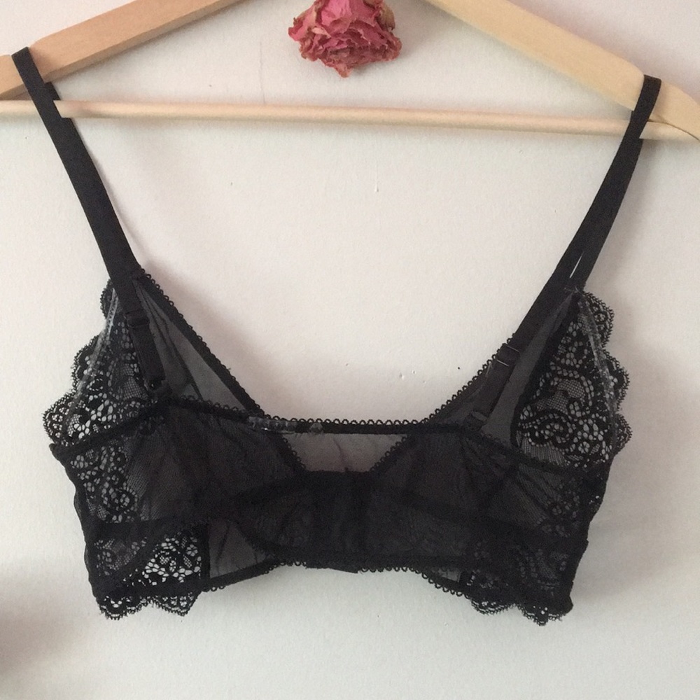 VINTAGE Black Lace Bralette SM/M - Picture 4 of 4